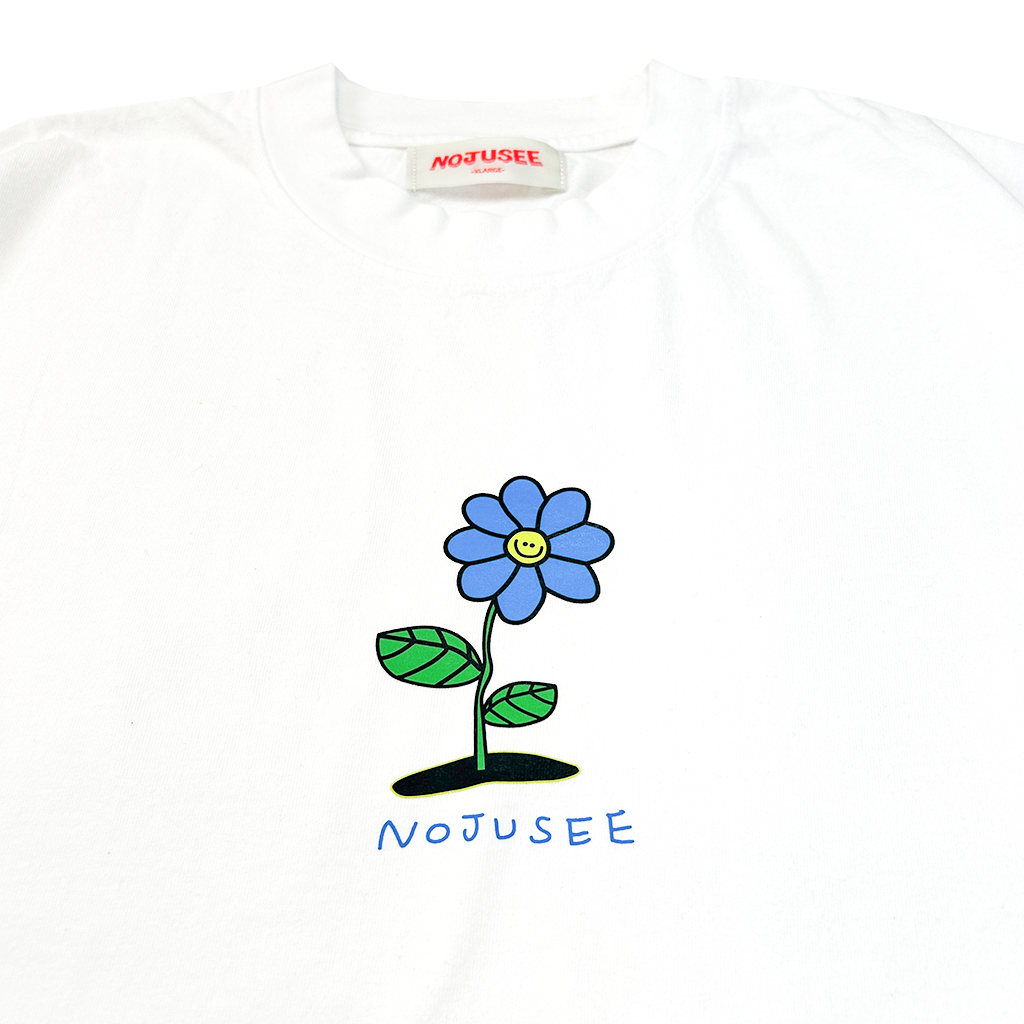 PEACE FLOWER garment dyeT-shirt WHITE – NOJUSEE