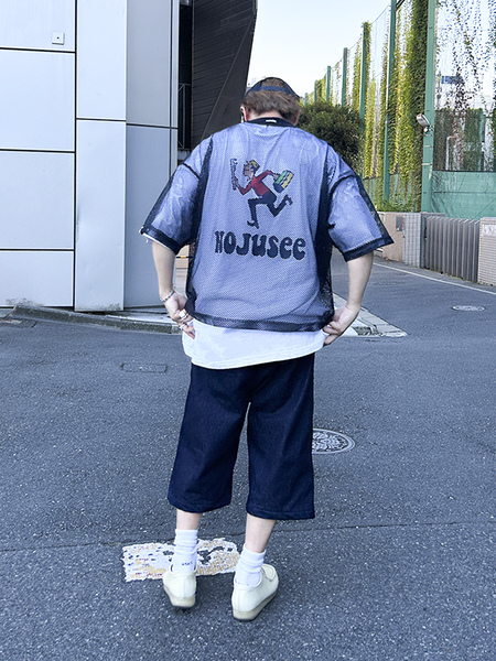 Slacks denim buggy short pants – NOJUSEE Slacks denim buggy short pants – NOJUSEE