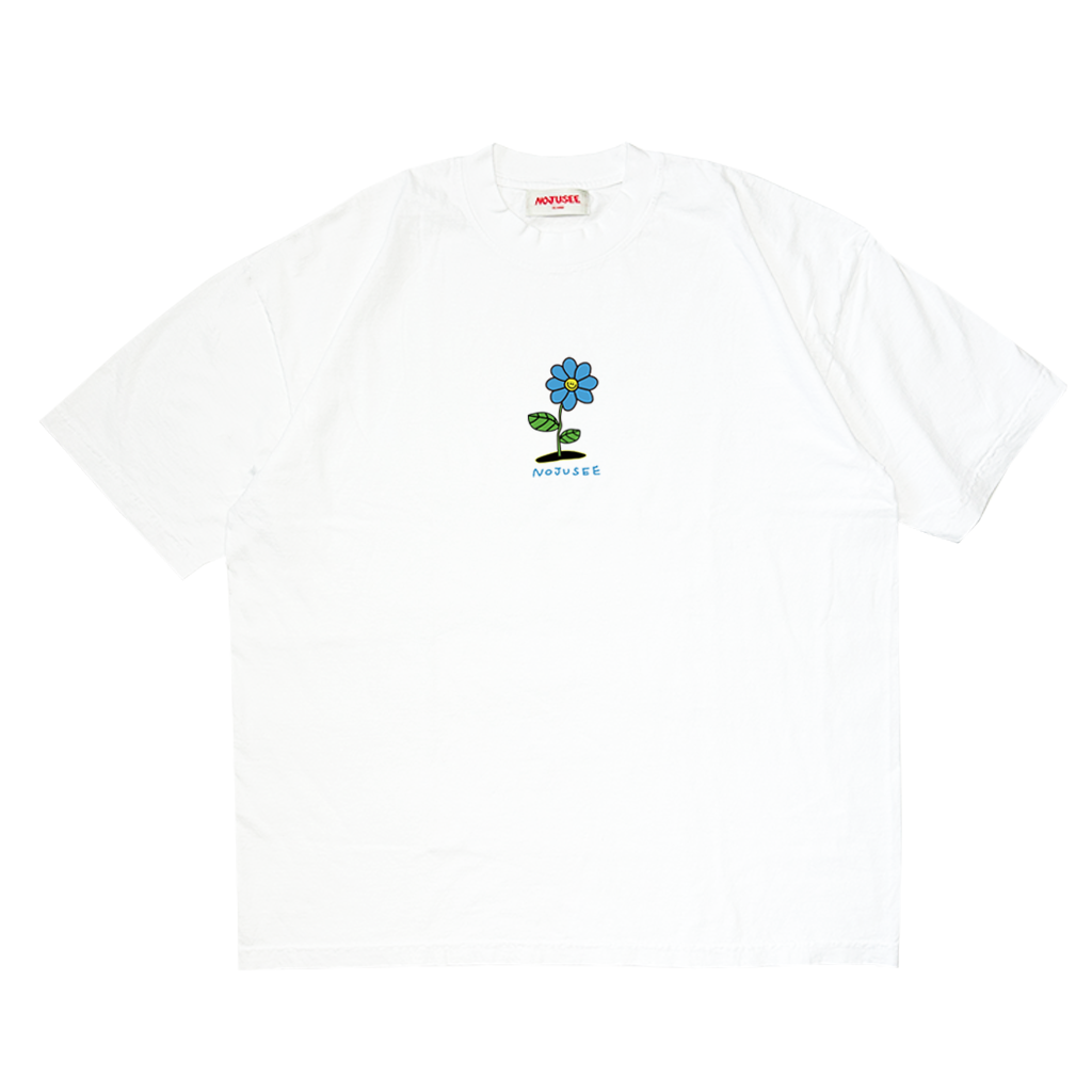 PEACE FLOWER garment dyeT-shirt WHITE – NOJUSEE