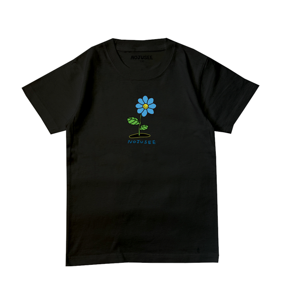 PEACE FLOWER  KIDS T-shirt BLACK