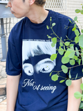 **DON'T BELIEVE EVERYTHING YOU SEE**  garment dyeT-shirt NAVY