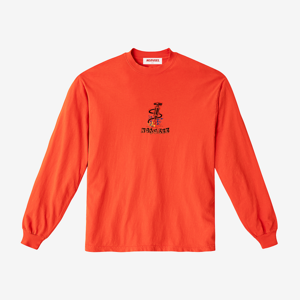 Hummer Garment dye L/S T-shirt BRIGHT ORANGE
